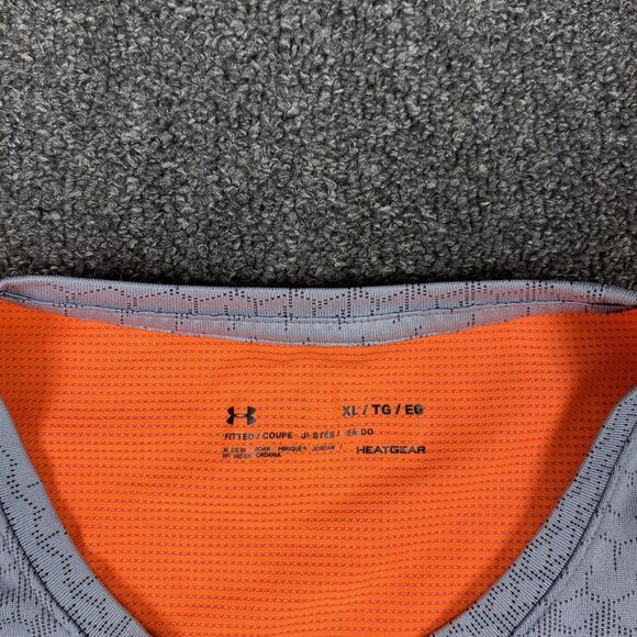 Under Armour Shirt Heatgear Mens Combine Colorblock Short Sleeve Fitted Size XL - Picture 3 of 5